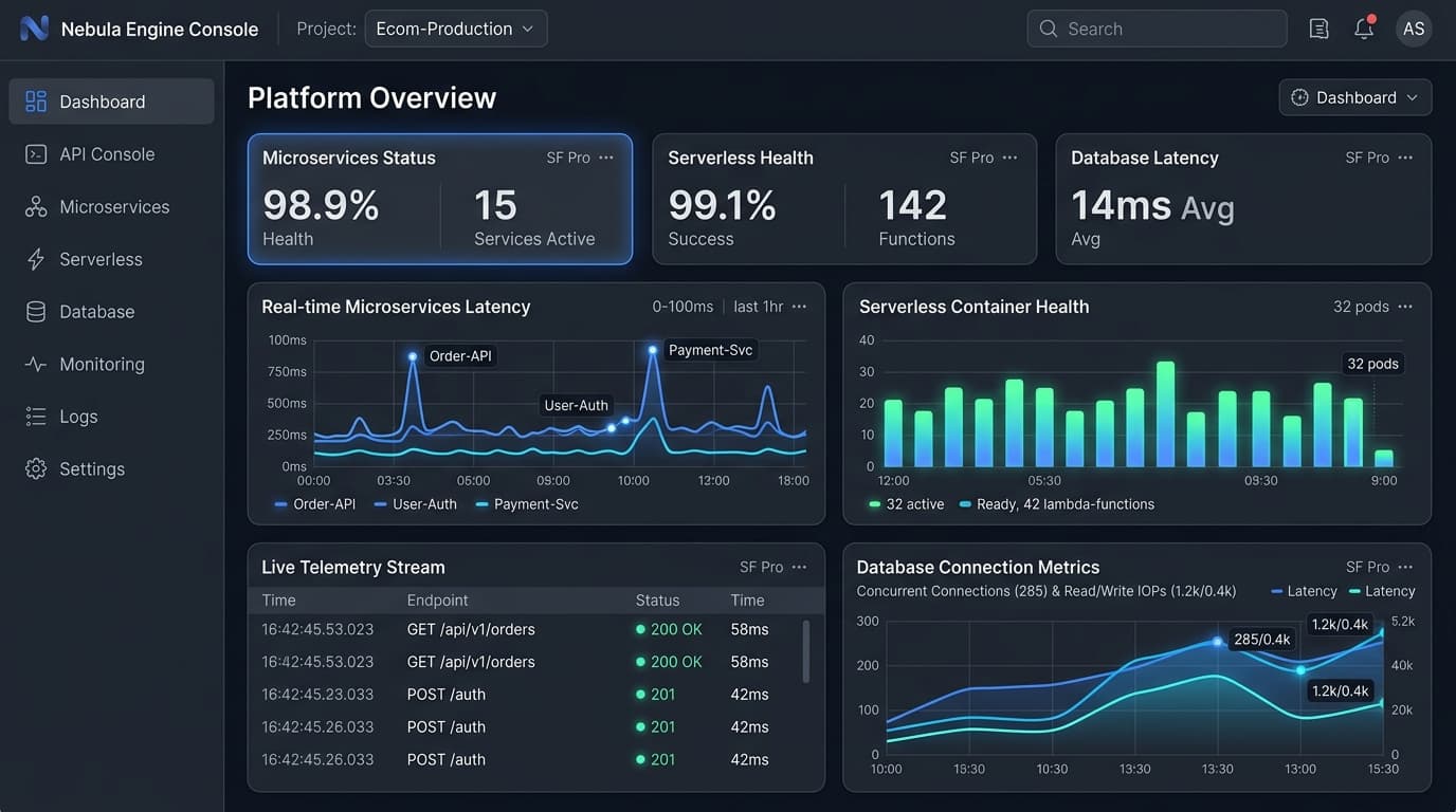 Product interface or system screen
